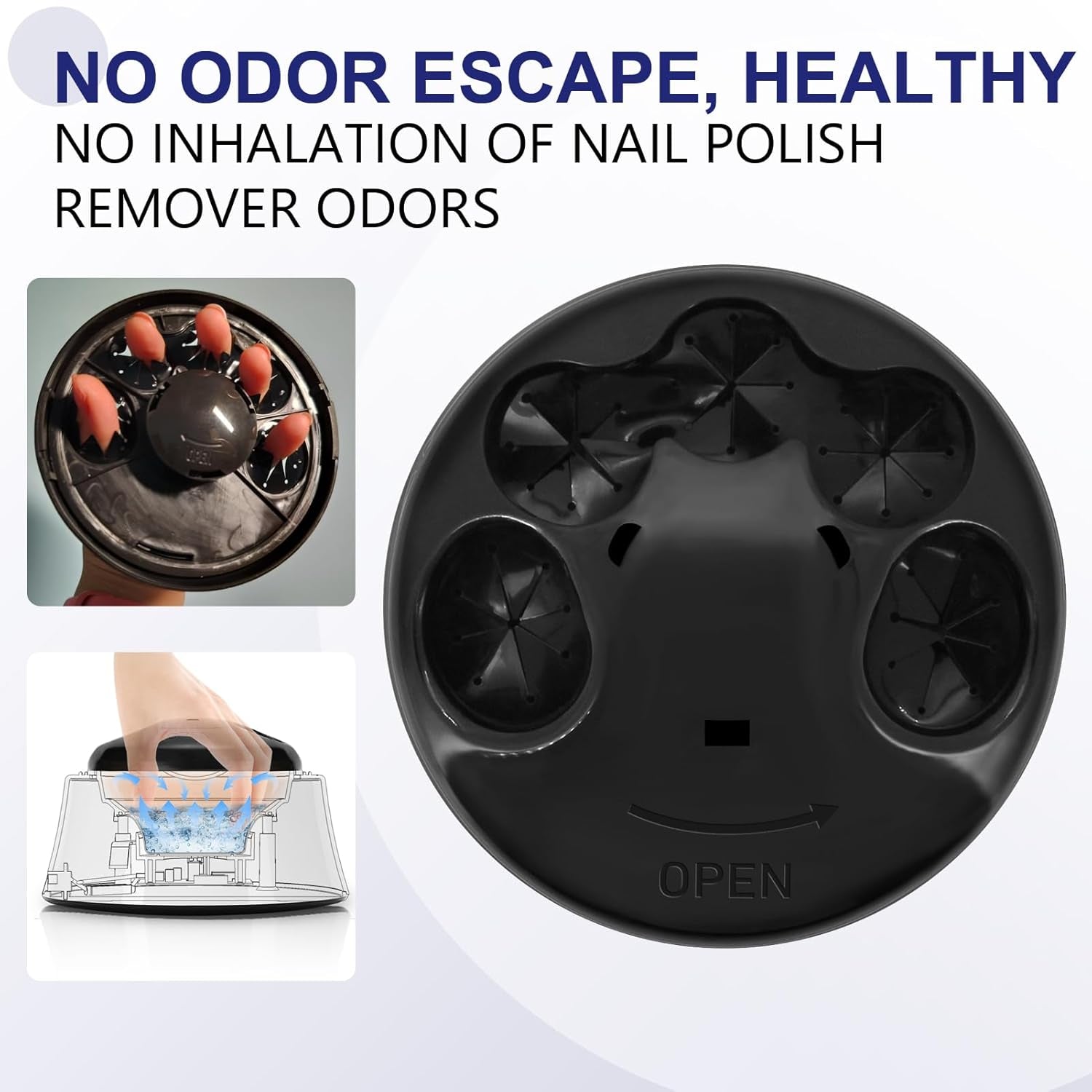 Revolutionary Nail Soaking Bowl: Electric Manicure Soaker for Effortless Nail Polish Removal, Complete with Colorful Cuticle Pushers - Stylish Black Design