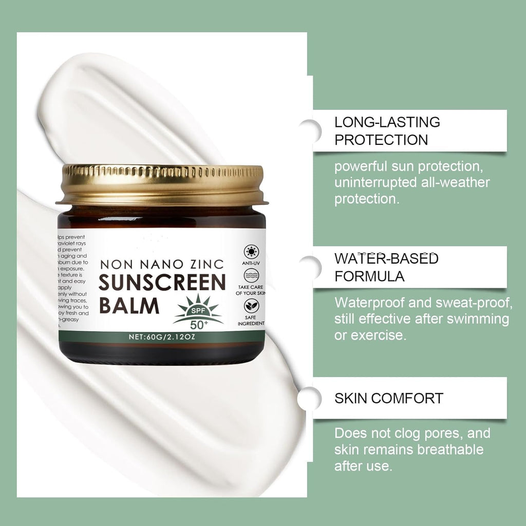 Experience Ultimate Skin Protection with Our Grass-Fed Beef Tallow Sunscreen - SPF 50 Non-Nano Zinc Oxide Formula (2PC)