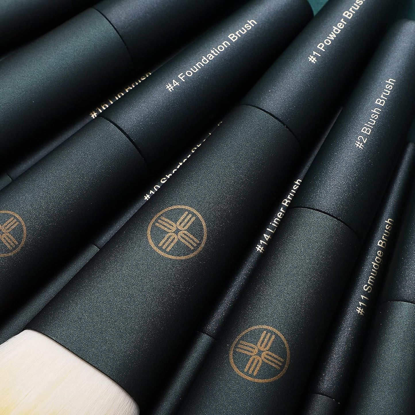 Elevate Your Makeup Game with the 18-Piece Professional Makeup Brush Set - Travel-Friendly Eco Cylinder Holder Included!