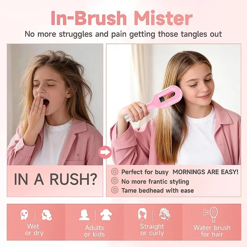 Revolutionary 2-in-1 Hairbrush Sprayer: The Ultimate Multi-Functional Spray Bottle Comb for Effortless Styling and Detangling