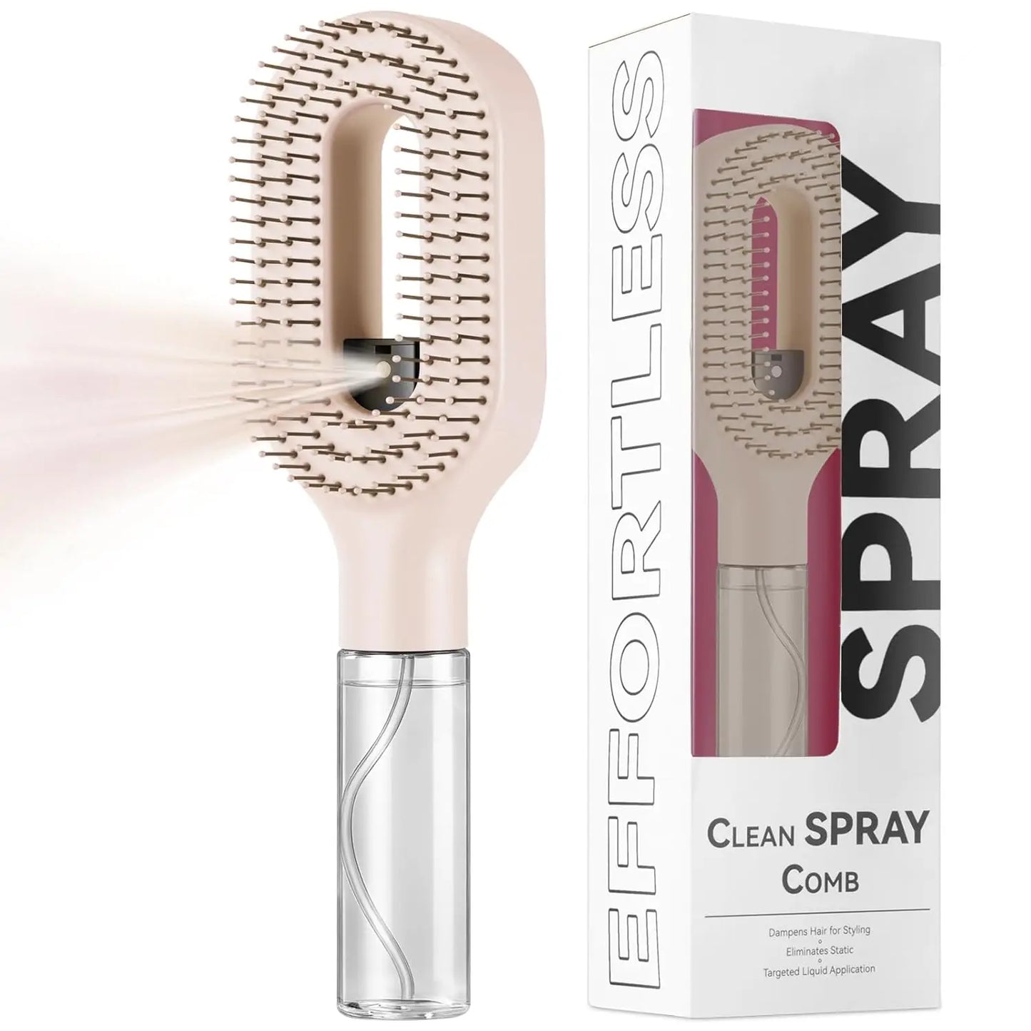 Revolutionary 2-in-1 Hairbrush Sprayer: The Ultimate Multi-Functional Spray Bottle Comb for Effortless Styling and Detangling