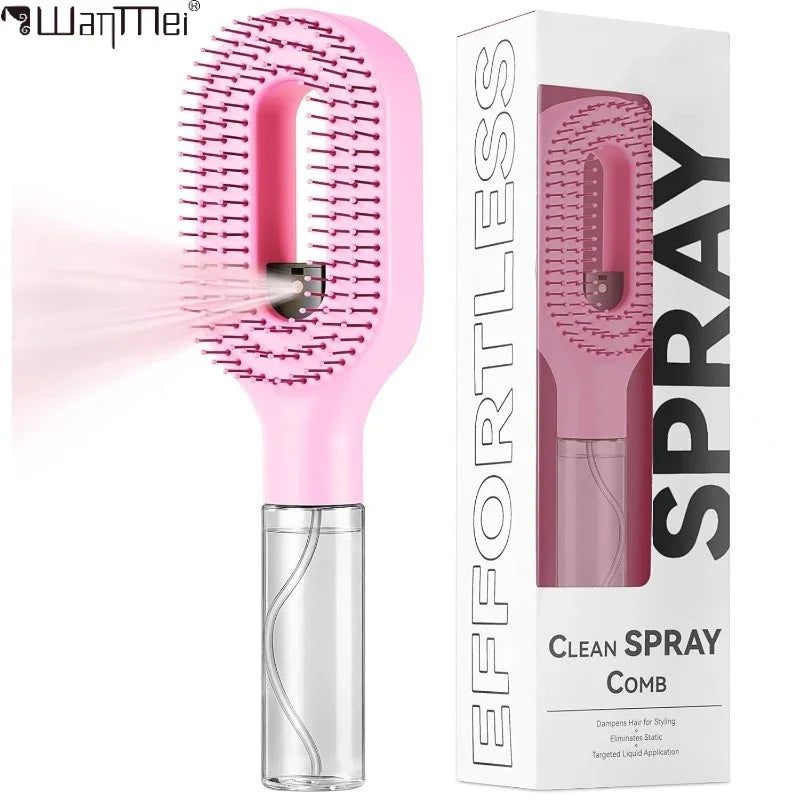 Revolutionary 2-in-1 Hairbrush Sprayer: The Ultimate Multi-Functional Spray Bottle Comb for Effortless Styling and Detangling