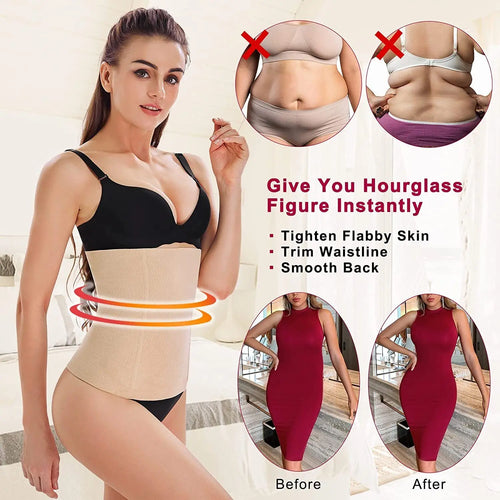 2-in-1 Belly Recovery Bands and Waist Trainer – Slimming Shapewear for a Flatter Tummy!
