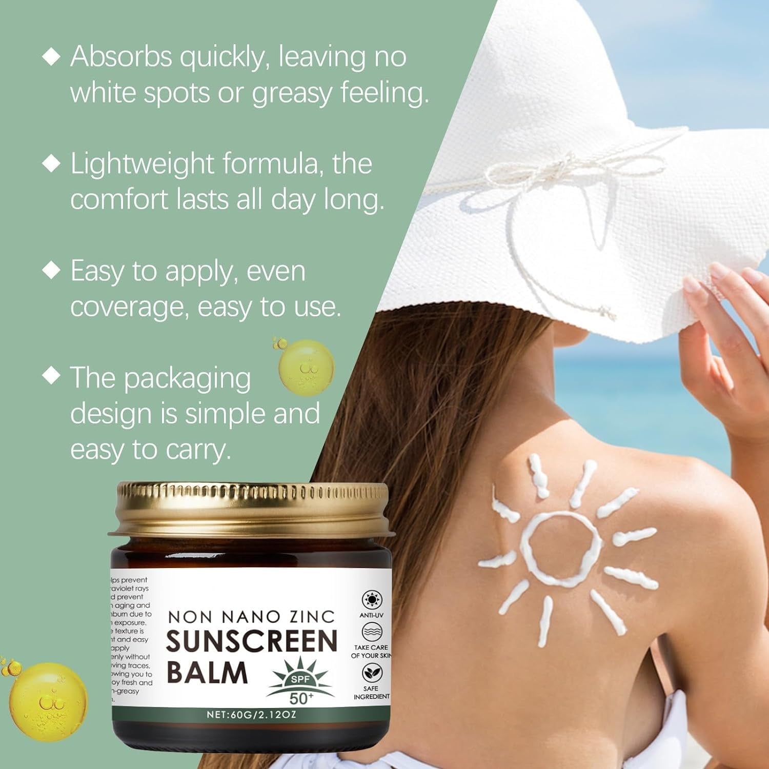 Experience Ultimate Skin Protection with Our Grass-Fed Beef Tallow Sunscreen - SPF 50 Non-Nano Zinc Oxide Formula (2PC)